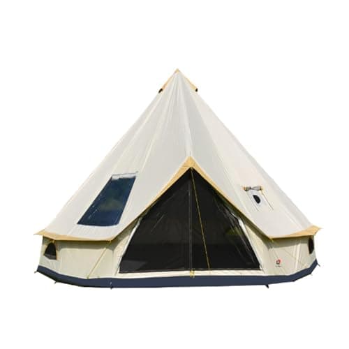 10 Person Bell Tent With Stove Jack 4 Season Glamping Tent Waterproof Canvas Style Camping Tent For Outdoor Parties Festivals And Family Camping