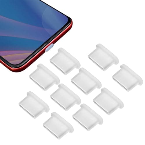 Type C Dust Plug – Silicone 10 Pieces Set | Dustproof Mesh Stickers Port Cover For Phones | Charging Port Protector Anti Dust Plug For USB C Devices Mobile Tablet Protection — view 6