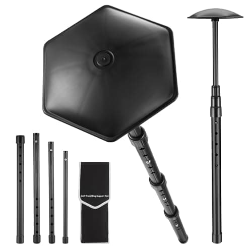 Golf Travel Bag Support Rod, Club Protector Pole Cover Aluminum Alloy Adjustable 4 Telescoping Section, Golf Support Stick, Golf Club Bag Accessories Support System for Golf Bag, Durable Portable