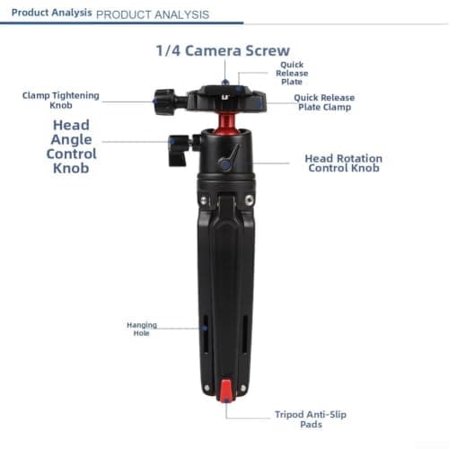 Lightweight Phone Tripod Stand 23cm Travel Ready(Tripod Kit) — view 5