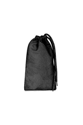 Bronta Mill Plain Natural 100% Cotton Drawstring Stuff Bags | Eco Friendly Storage Pouch | Black - S - 30cm x 25cm