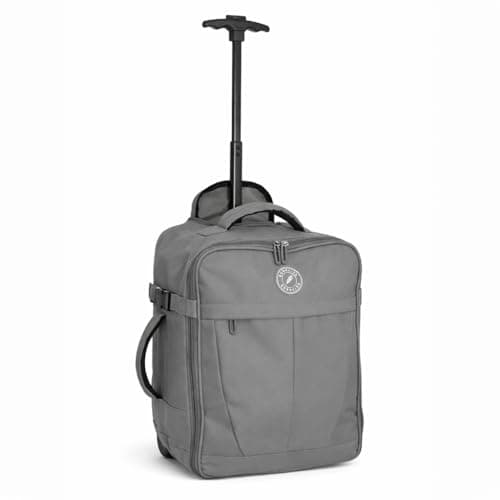 wowtravel Underseat Cabin Bag 45x36x20 Compatible with EasyJet, Lightweight 2 Wheel Trolley Case, Soft Shell Cabin Luggage Fits Under Seat, Small Carry On Travel Bag (Grey) — view 2