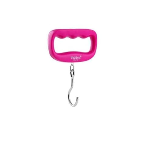 Pink Electronic Luggage Scale with Hook Handheld Digital Scale LCD Display Weight Measuring Tools for Home, Traveling, Shopping