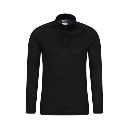 Mountain Warehouse Talus Mens Thermal Zip Neck Top Red (Zip M