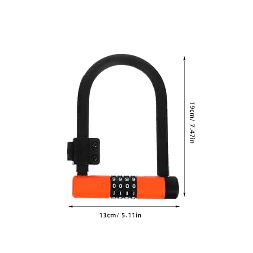 U-Shaped Bike Security Code Lock with 4 Digit Resettable Combination — view 2