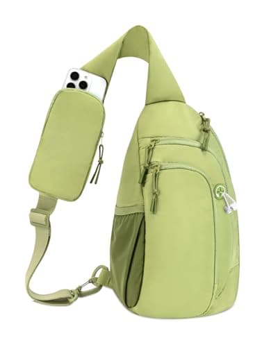 Cross Body Bag Women Shoulder Sling Bag Men with Anti-theft RFID Blocking Pocket Travel Crossbody Bag with Phone Pocket and Water Bottle Pocket, Green
