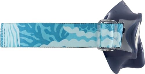 CRESSI since 1946 - Breezy Mask - Separate Polycarbonate Lenses and Soft TPR Face Mask Ideal Snorkelling Surface Swimming and Beach Holidays - Blue Navy Elastic Strap Coral Azure - One Size - Kid — view 5