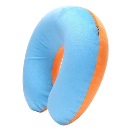 ulafbwur U-Shaped Travel Pillow Support Neck Neck Pillow Cushion U-Shaped Pillow Practical Blue & Yellow One Size