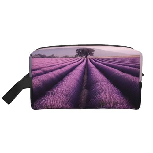 Toiletry Bag for Women Men Dopp Kit Travel Makeup Bag Make Up Organizers Cosmetic Bag Lavender Fields Hanging Toiletry Bag Shaving Bag with Large Capacity for Travel