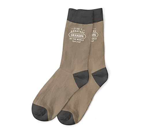D Design Invent Print! Grandpa Gift Socks Men's Funny Present Keepsake for Grandpa Size 6-11 (Brown)