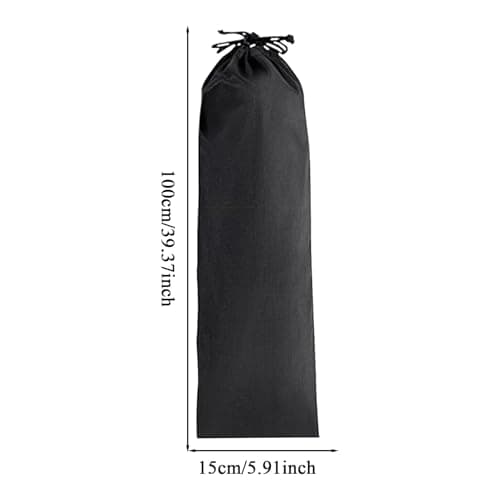 Extra Large Black Nylon Waterproof Drawstring Bags, Drawstring Storage Bag, Pull String Bag, Convenient To Clean, Prevent Item Loss, 103cm, For Tent Poles Umbrella Gear Fishing Hiking Backpacking — view 5