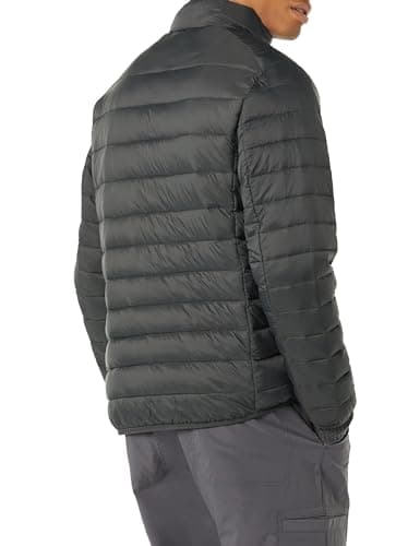 Amazon Essentials Men's Packable Lightweight Water-Resistant Puffer Jacket (Available in Big & Tall), Dark Grey, 3XL Plus Tall — view 3
