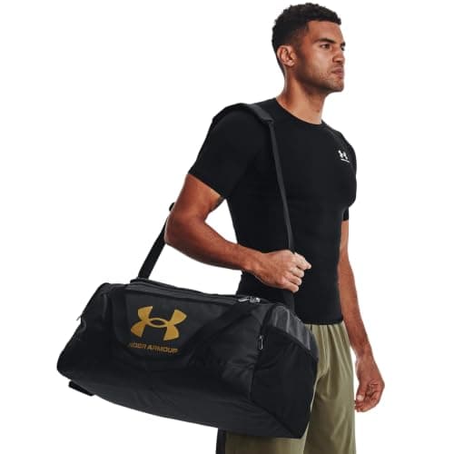 Ua Unisex Ua Undeniable 5.0 Duffle Md Black Medium Heather / Black / Metallic Gold Osfm — view 3