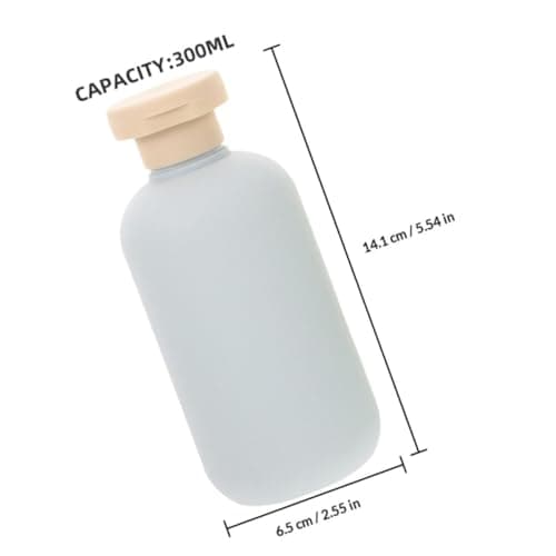 COMNESTBI 2pcs Refillable 300ml PE Flip Cap Shampoo and Conditioner Bottles — view 2