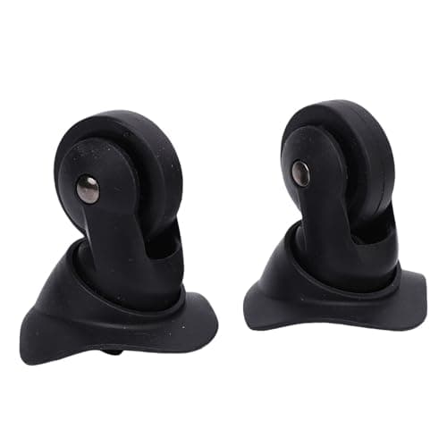 Alomejor Travel Suitcase Caster Repair Kit 2 Pack Quiet and Smooth Roller Wheels for Luggage Box/Cover Easy Installation Black Craftsmanship — view 3