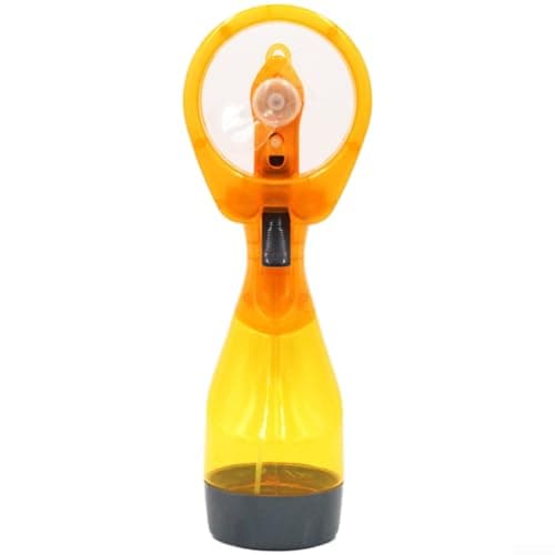 Dolvitrny Portable Misting Fan, Handheld Water Spray Fan with Quiet Operation, Personal Cooling Device for Outdoor Beach Travel, Mini-Air Cooler in PP Plastic(Yellow)