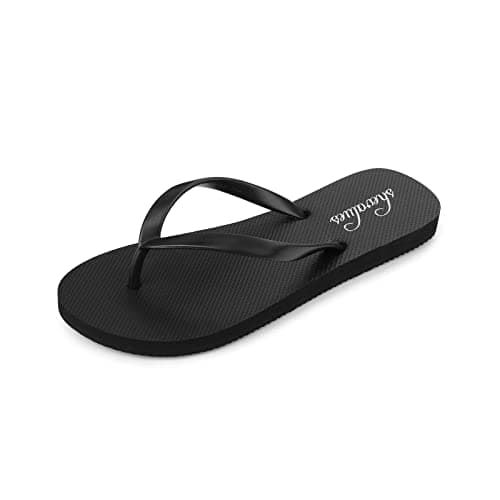 shevalues Women's Slim Flip Flops, Non-Slip Rubber Beach & Shower Sandals