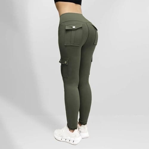 Women’s cargo jogger pants, high-waisted military camo trousers, trendy streetwear cargo pants, utility pocket camo joggers, durable and flexible, perfect for outdoor activities and casual styling — view 2