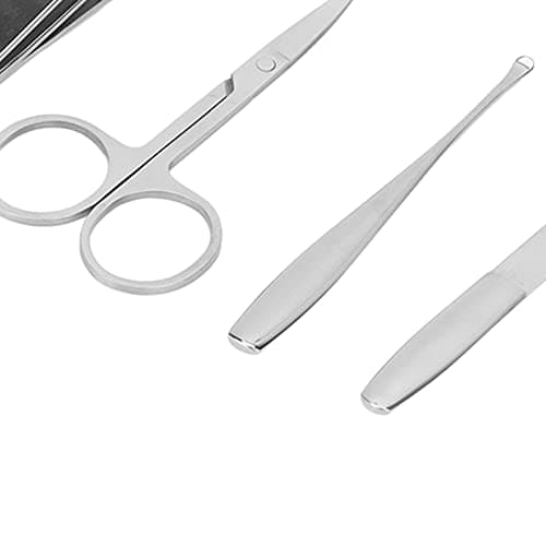 Brrnoo Cork Nail Clipper Set with Stainless Steel Blades, Beveled Edges for Dead Skin, Eyebrow Trimmer, Ear Spoon, Nail File, Manicure Kit — view 5