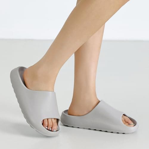 Cloud Sliders for Men and Women Super Comfy Soft Pillow Slides, Unisex Non-Slip Quick-Drying Shower Slippers, EVA Lightweight Thick-Soled Sports Relax Sandals Pool Sliders for Indoor Outdoor Beach — view 2