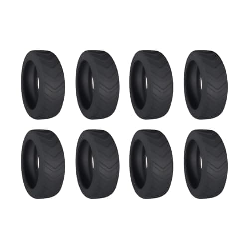 Black Silicone Luggage Wheel Protector Covers for Luggage Accessories