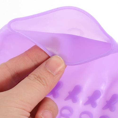 Silicone Waterproof Anti-Slip Shoe Covers, Purple 1 Pair for Adults — view 4