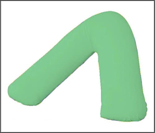 AmigoZone Plain Polycotton Back & Neck Support V Shaped Pillowcase Orthopedic/Pregnency/Nursing Pillow Case (Mint Green) — view 2