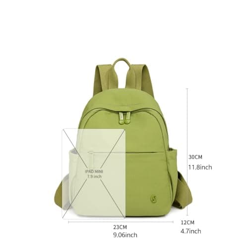 JIANLINST Mini Backpack for Women, Fashion Small Backpacks for Ladies Girls Lightweight Nylon Casual Travel Daypacks (Black) — view 4