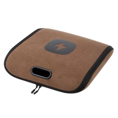 LWHZOFR Hard Shell Storage Case with Double Zippers, Brown