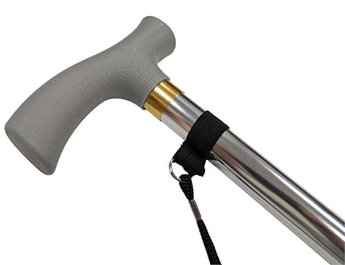 2 x Telescopic Walking Sticks - Lightweight Height Adjustable Aluminium Mobility Aid with Ergonomic Handle & Non-Slip Rubber Foot — view 5
