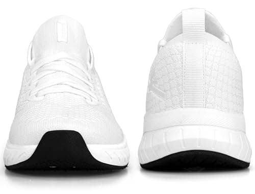 Puweco Womens Trainers Running Shoes Walking Sneaker White — view 6