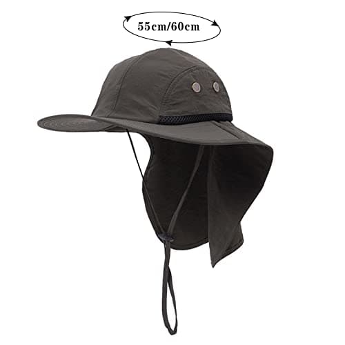 Bucket Hats Men Unisex Packable Bucket Hats Foldable Beach Hat Wide Brim Washed Denim Hat Breathable Sunscreen Photographers Cap Holiday Travel Hat (Navy, One Size) — view 6