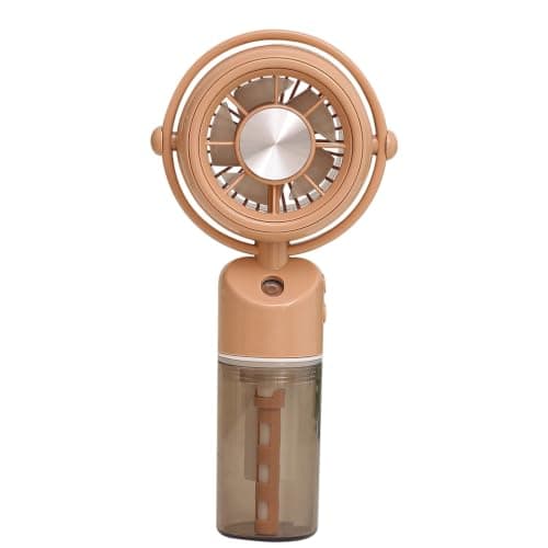 JytxhgzrVZ Portable Fan with Water Mist Spray, Mini USB Hand Fan Rechargeable, Fans Cooling Water Fan Handheld for Outdoor Indoor Summer Holiday Office, Travel Essentials (Khaki) — view 2