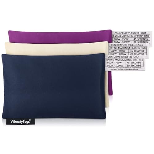 Wheat Bag Microwave Small Rectangle (15cm) Heat Pack - Pack of 2 (Organic Cotton Fabric - Natural with Lavender) — view 2