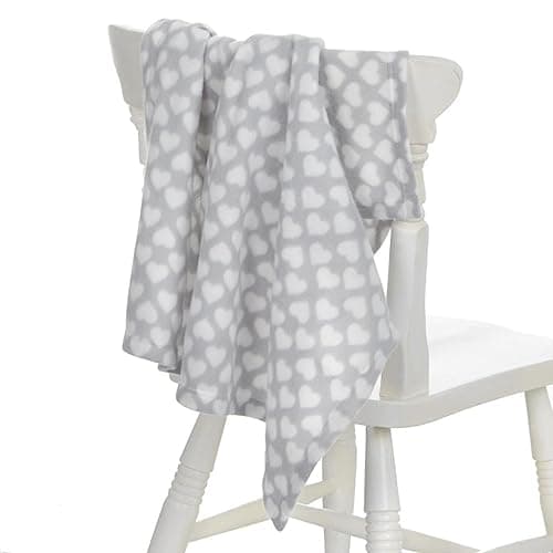 BBsky Set of 3 Baby Boy Girl Unisex Newborn Super Soft Fleece Blankets, Multi Purpose Patterned Crib Car Moses Pram Seat Stroller Cover Travel Home or Just for Gift Idea (Grey) — view 6