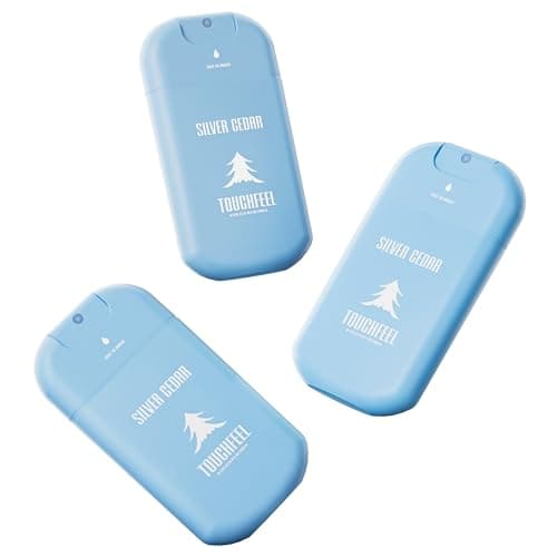 Power Mist Hand Sanitizer Spray, Scented Hydrating Hand Sanitizers Travel Size Refillable, Pocket Portable 3-Pack (Silver Cedar) 0.93Fl Oz 460-Sprays Each