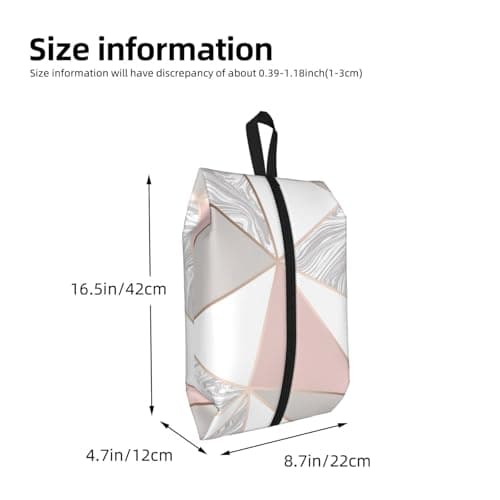 Pink Rose Gold, Travel Shoe Bags 2 Pack, Waterproof Shoe Storage Bags, Shoe Organizer for Travel and Home — view 3