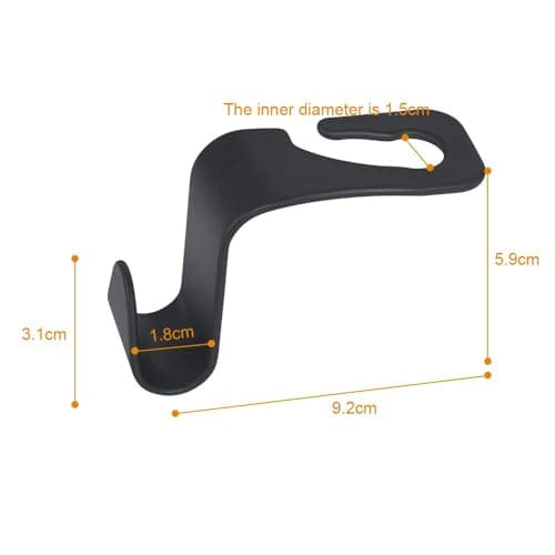 URAQT Auto Hooks, 6 Pack Car Storage Hooks Back Seat Headrest Hanger, Universal Car Handbag Hooks, Multifunctional Heavy Duty Storage Hooks for Auto Backseat — view 2