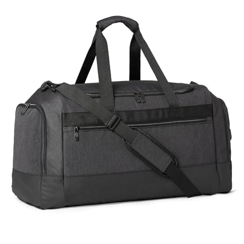 Amazon Essentials Lightweight Travel Duffel Bag with Wet Pocket and Shoe Compartment, 25” (63.5cm), Black