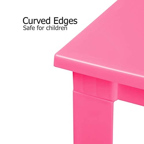A406 Kids Children Plastic Table Strong Folding Table Suitable for Outdoor Side Table (Pink) — view 4