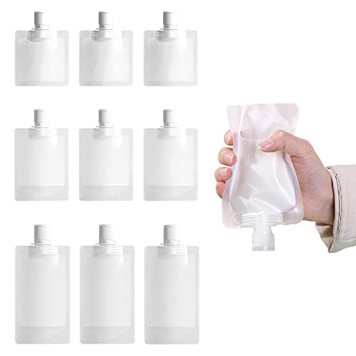 9 Pcs Travel Fluid Bags Transparent Travel Fluid Dispensing Packing Bag