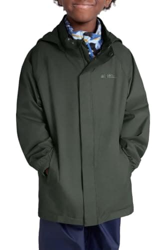 Mountain Warehouse Pakka Kids Waterproof Rain Jacket Khaki 13y