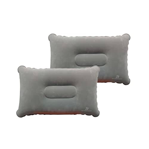 JR Quality Product Inflatable Blow up Pillows, Grey, Pack of Two — view 2