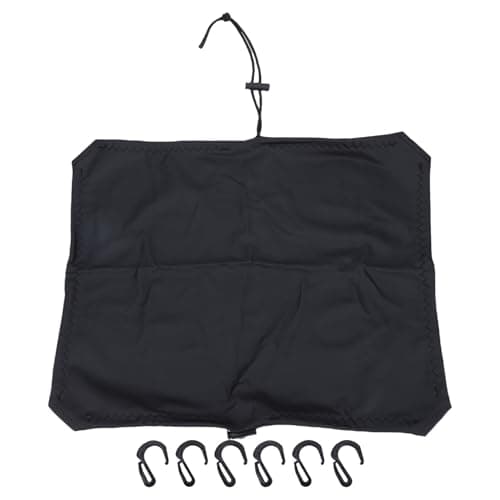 KKPLZZ Motorcycle Cargo Net, Elastic PU Leather Luggage Rain Cover with 6 Hooks, for Helmet and Motorcycle Accessories — view 6