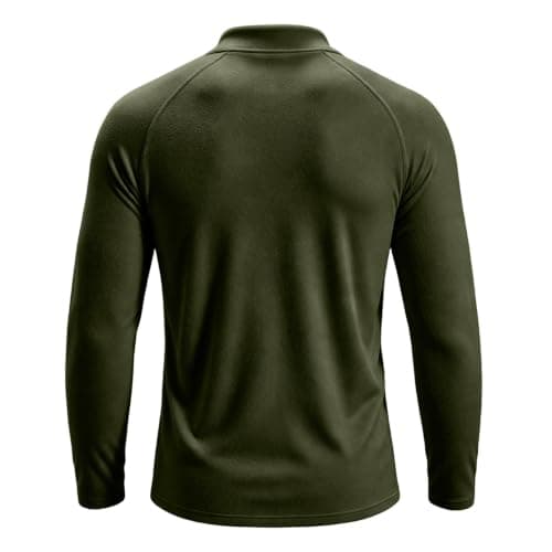 Turtleneck Tops for Men, Slim Fit Thermal Long Sleeve Base Layer,Army Green — view 4