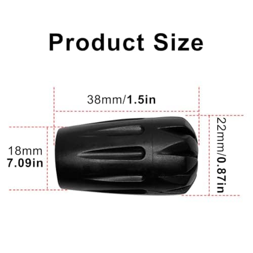 6 Pack Heavy Duty Rubber Tips & Ferrules for Trekking Poles — view 2