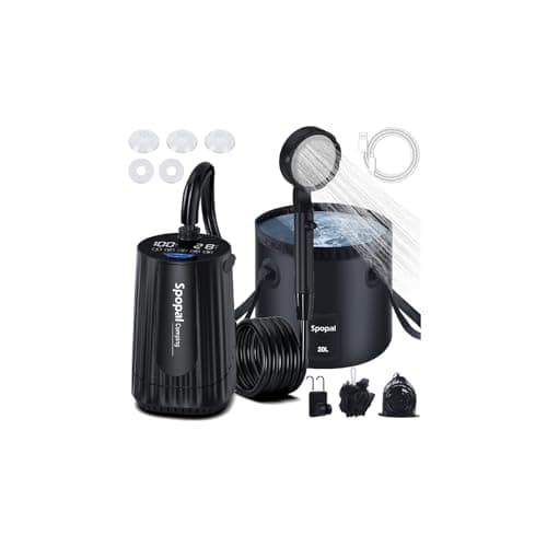 Spopal 10000mAh Portable Camping Shower with 20L Collapsible Bucket
