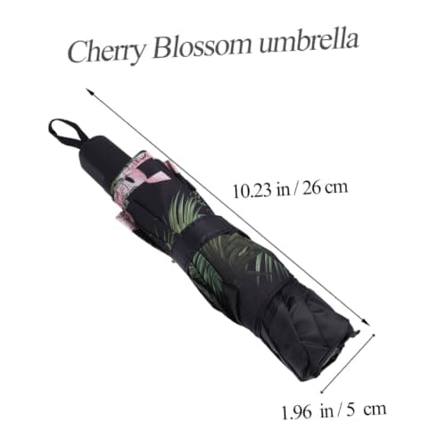 Outanaya Black Windproof Umbrella Protection with UV Folding and Travel Iron and Plastic Frame, Compact Small Inverted Design for Use Sun and Rain Outdoor — view 2