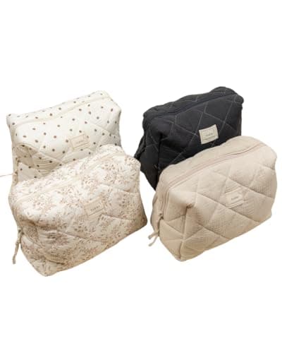 Es & Me Quilted Cotton Nappy Storage Bag, Toiletry Bag for Babies, 4 Styles (Blossom) — view 5