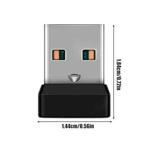 USB Wireless Keyboard Receiver - Single-Channel Adapter, M235, M230, and M2'80 Plug & Play Transmitter | ABS Wireless Receiver for Computer Laptop Multimedia Presentations Travel Home — view 5